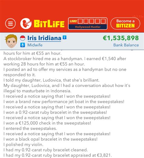 Sweepstakes : r/bitlife .